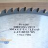 Пильный диск 300х65_4.4-5.4 z72 подрезной GR/GS 2/9/110 2/9/100 PI-408T Faba S0801012 8205