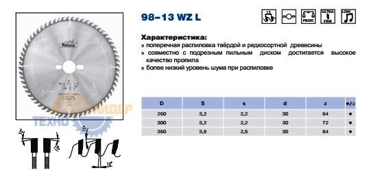 98-13 WZ L пильные диски Пилана