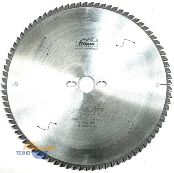 Пильный диск 300х30_3.2/2.2 z84 по синтетическим материалам 97 TZ/TZ Corian Pilana