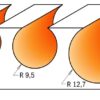 Фреза шаровая по дереву 19.05×17.5×63.5 S=8 R=9.52 968.190.11 CMT 25982